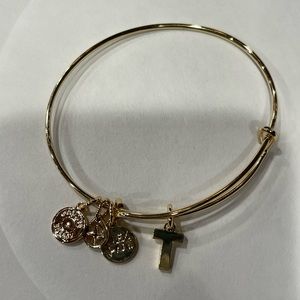 Alex and Ani Initial Charm Bangle